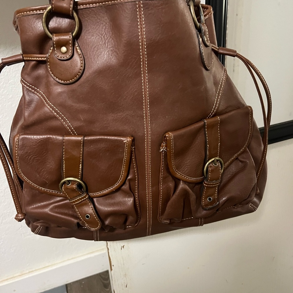 True Y2K Brown Faux Leather Women's Bag